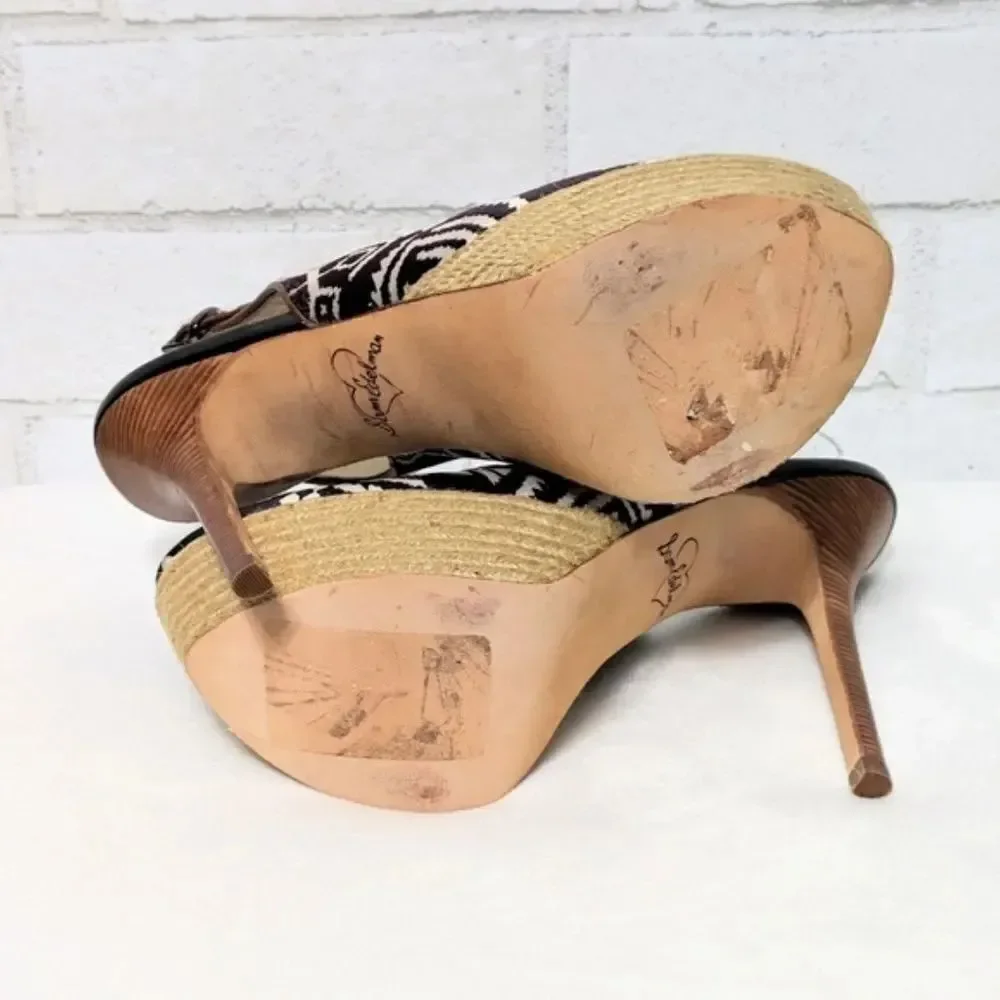 NWOB SAM EDELMAN Novato Aztec Tribal Heels 7